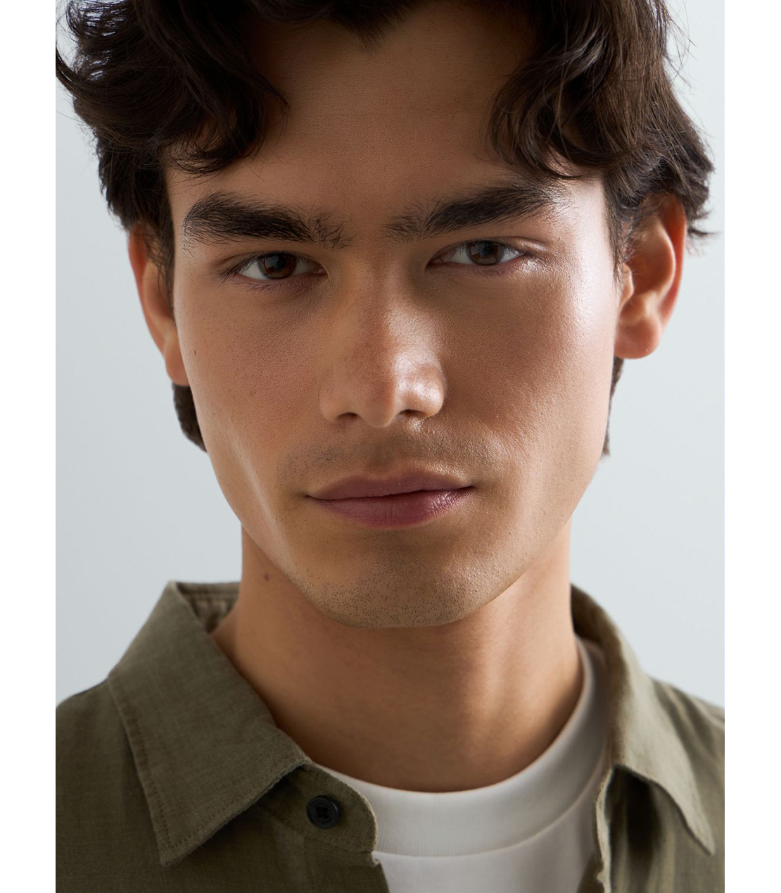 ガーメントダイリネンシャツ 詳細画像 モスグリーン 7